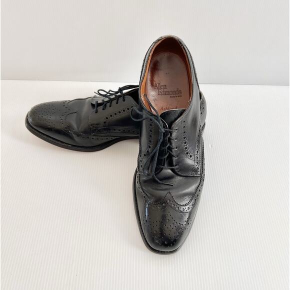 Allen Edmonds Ashland Wingtip Derby Brogue Mens Sz 9 B Black Leather Dress Shoes main image 12